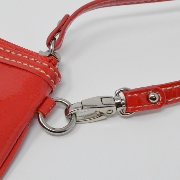 Nine West Red Vegan Patent Leather Wristlet/Clutch - Picture 5 of 7